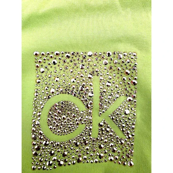 NEW, Calvin Klein Vestido  con Capucha Talla XL Mujer | Verde Neón CK Brillan - Picture 4 of 5